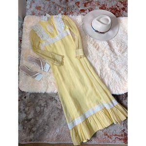 Vintage Gunne Style Victorian Prairie 1970s Handmade Juniors XXS Dress